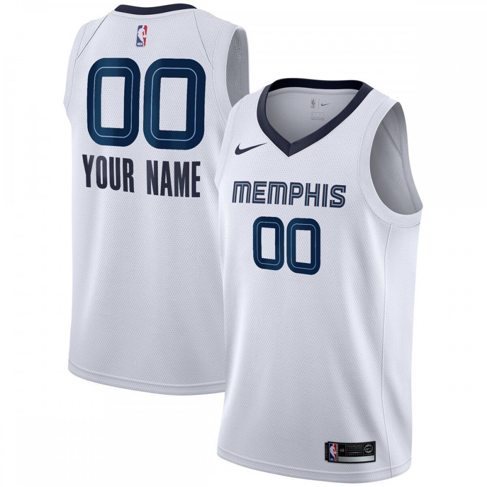 Memphis Grizzlies 2020/21 Swingman Custom Jersey - Association Edition - White-Pro Kit Vault | Brand New 26/27 Sports Jerseys